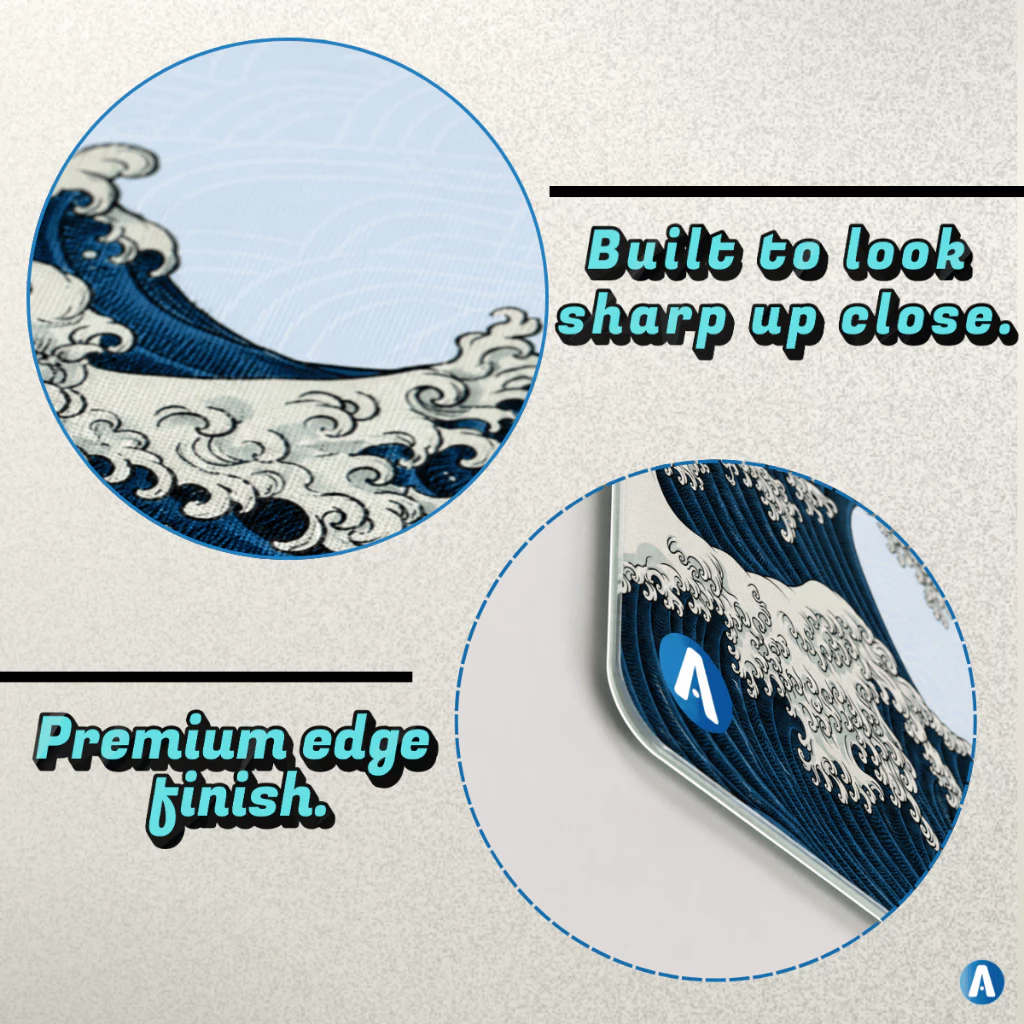 Kanagawa Classic detail — sharp print and premium edge finish