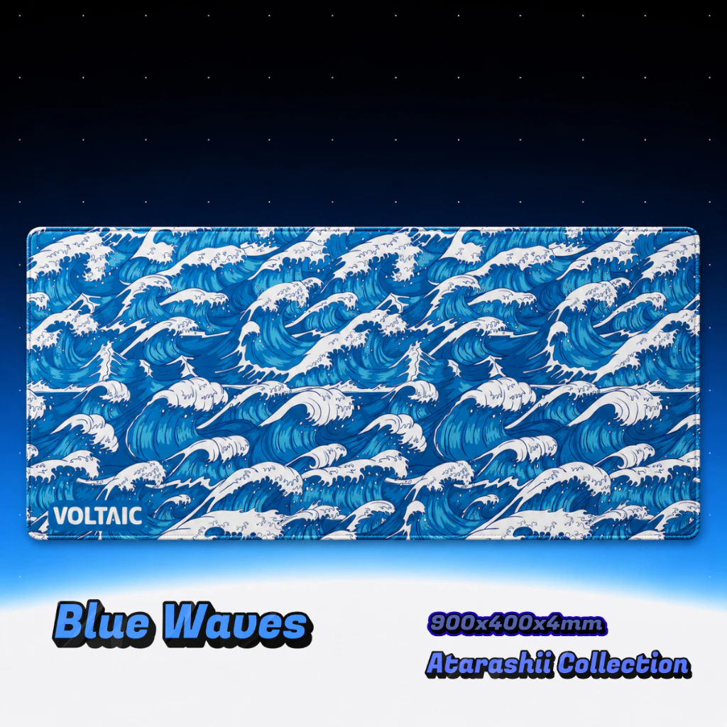 Blue Waves XL desk mat